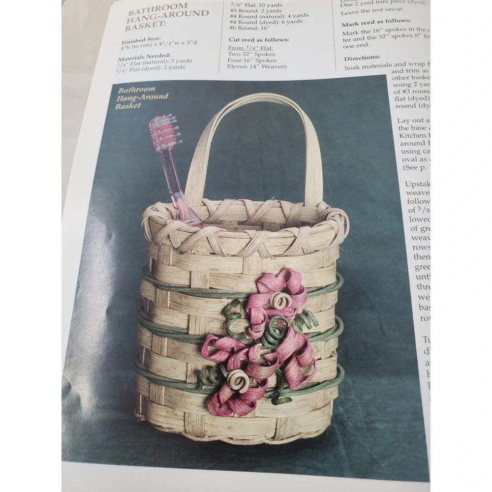 Basket Weaving Room By Room Kitchens & Bathrooms Kathie Ballard 1994 Pattern Bk